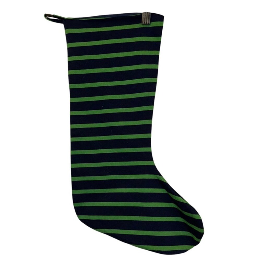 Serena & Lily NEW NWT Green Blue Jersey stripe French Breton Christmas S…